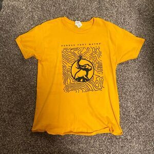 Yellow & Black Purdue Fort Wayne University Hanes Tee-Shirt